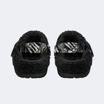 Gothic Hell Biker Skull - Fur Lined Slippers/Sandals