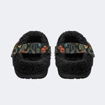 Mushroom Forest Print - Fur Lined Slippers/Sandals