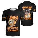 Flame Skull Metal Art - Men's All Over Printing Rugby Jersey
