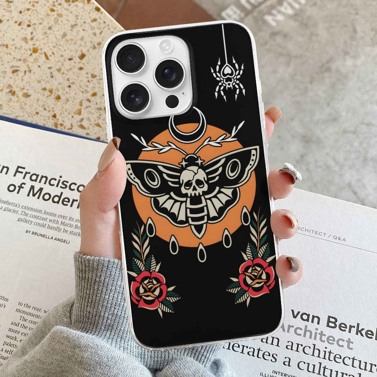 Death Moth Vintage Print - Phone Case