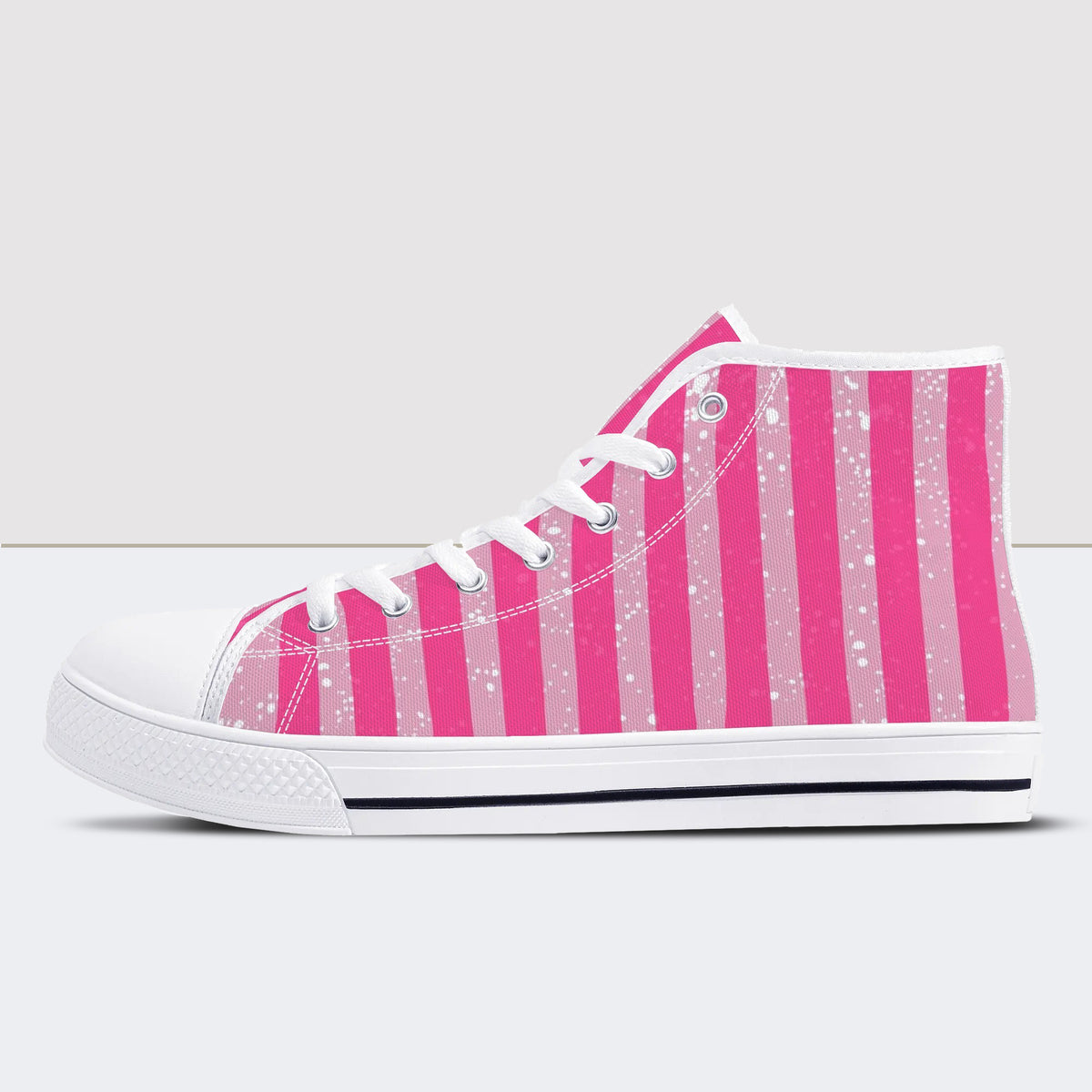 Barbie Pink Striped Starry Sky High Top Canvas Shoes