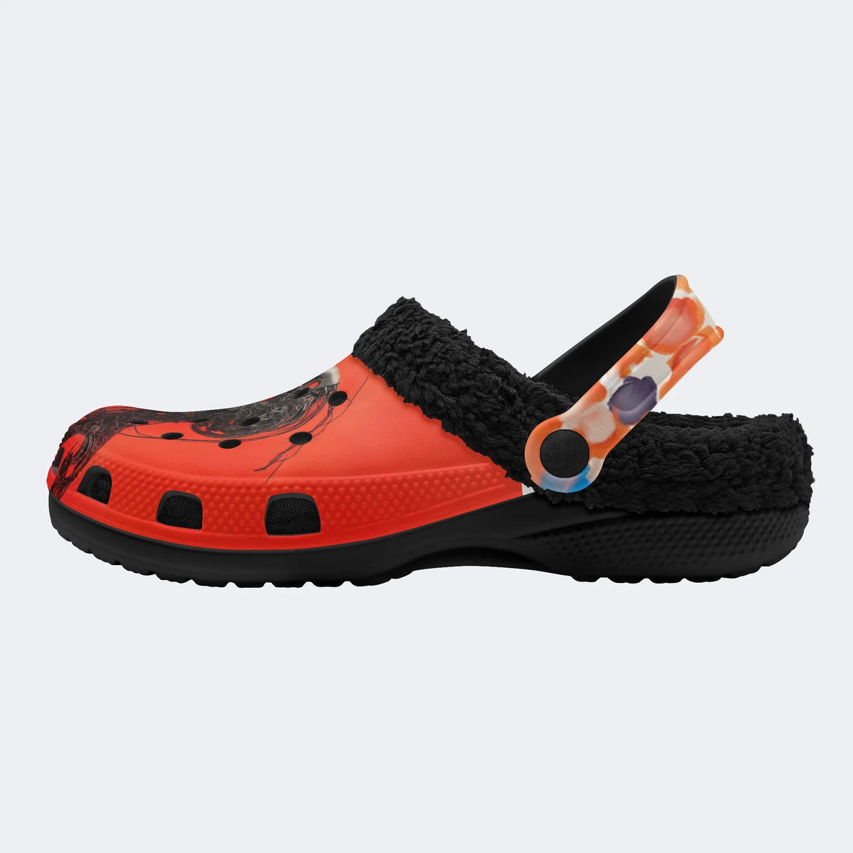 Unisex Robot Print - Fur Lined Slippers/Sandals