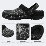 White Spiderweb - Fur Lined Slippers/Sandals