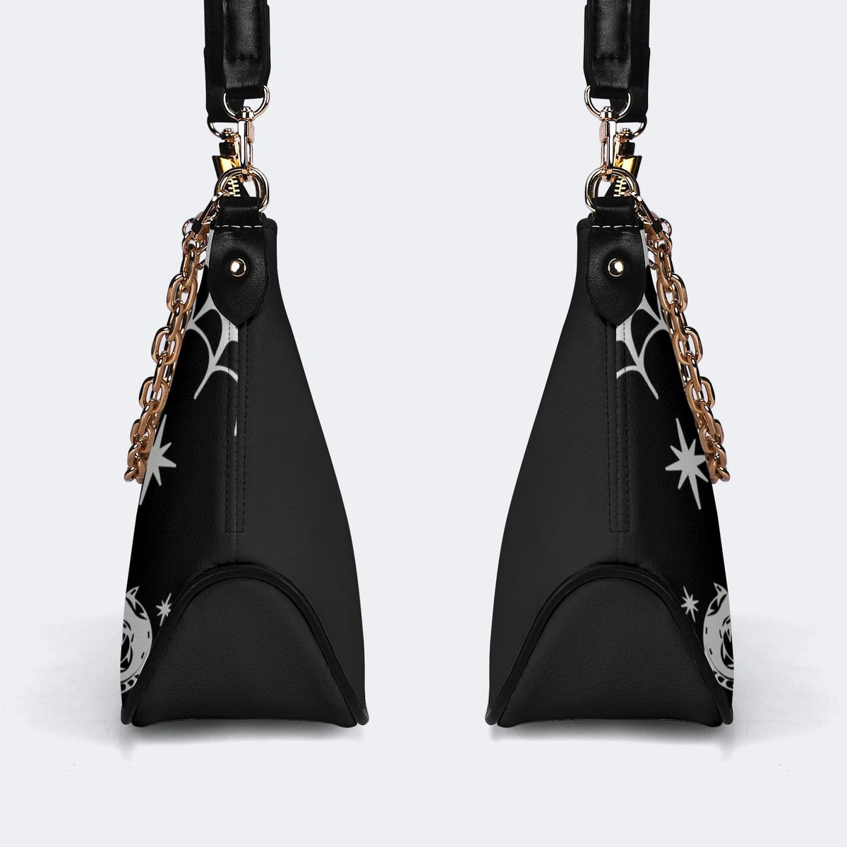 Gothic Eagle And Snake - Leather Crossbody Bag