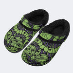Moth Bug Print - Fur Lined Slippers/Sandals
