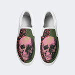 Unisex Skull Print - Slip On Shoes