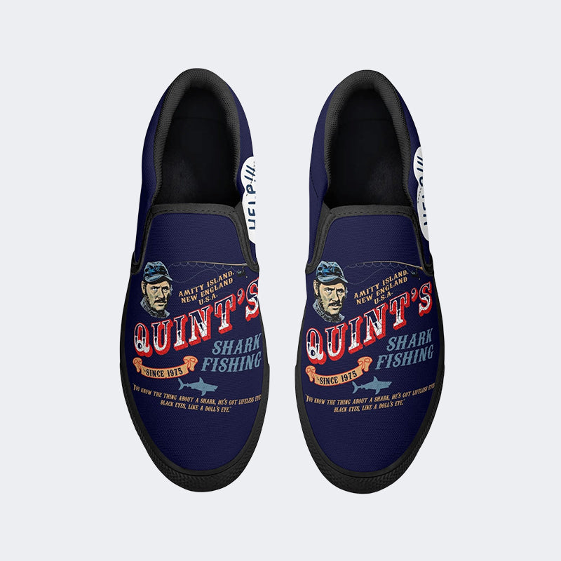 Jaws Quint's Shark Fishing Unisex - Slip On Shoes