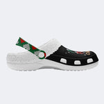 Merry Christmas Print - Fur Lined Slippers/Sandals