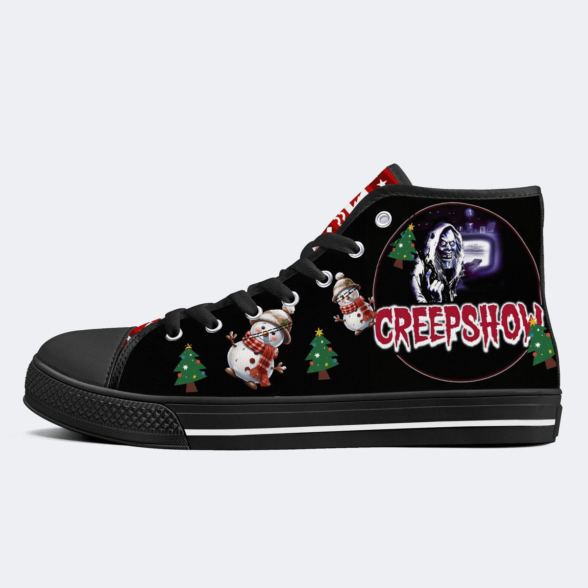 Horror Movie Vintage Graphic Print - High Top Canvas
