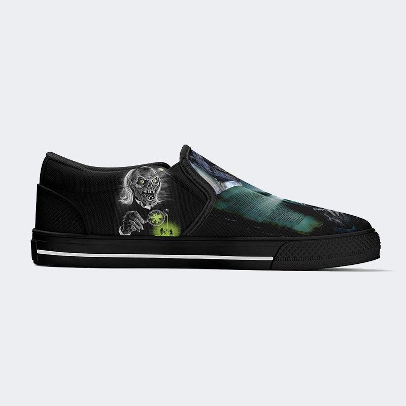 Unisex Tales Crypt Zombie Art Print - Slip On Shoes