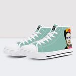 Colorful Frida Kahlo Fanart Feminist Pride Movement High Top Canvas Shoes