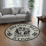Retro Beauty And Snake Print - Floor Mat