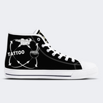 Unisex Eat Sleep Tattoo Wiederholungsdruck - High Top Canvas