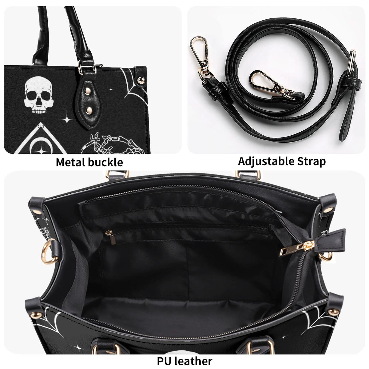 Retro Ghost Eye - Leather Handbag