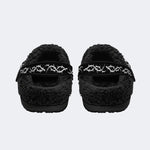 Gothic Shadow Walker Skull - Fur Lined Slippers/Sandals