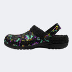Gothic Dark Rock Skull - Fur Lined Slippers/Sandals
