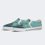 Unisex Skull&Shark Art Print - Slip On Shoes