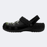 Toxic Green Bat Skull - Fur Lined Slippers/Sandals