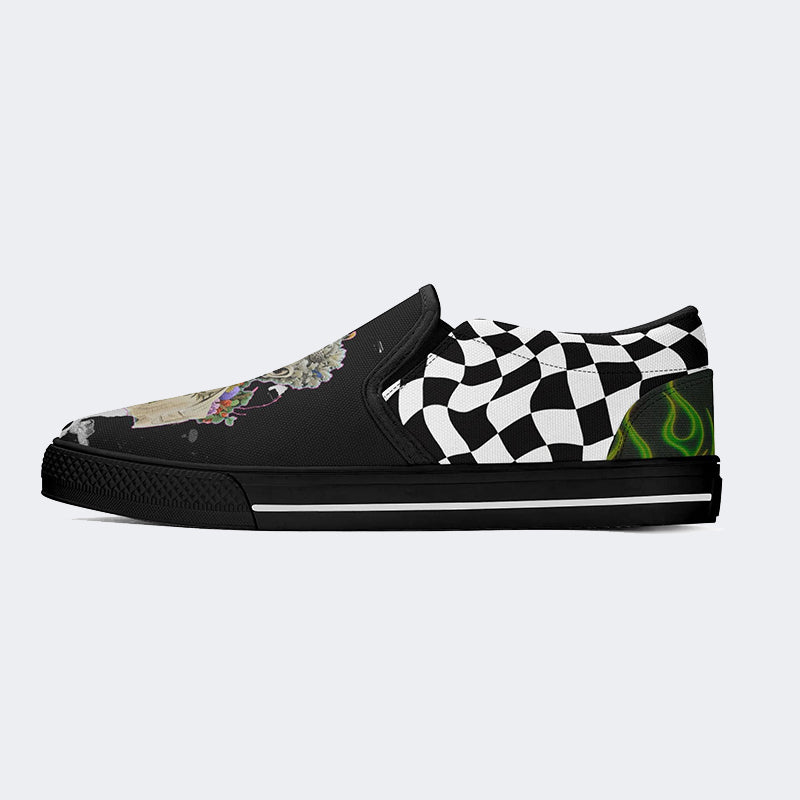 Unisex Skull&Letter - Slip On Shoes