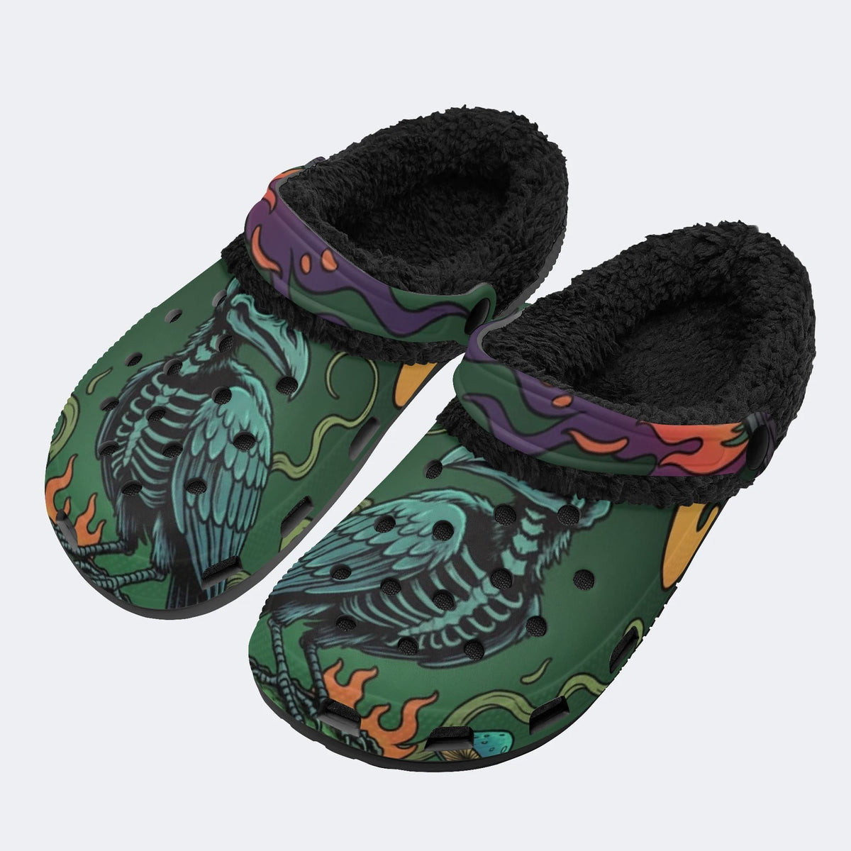 Green Raven - Fur Lined Slippers/Sandals