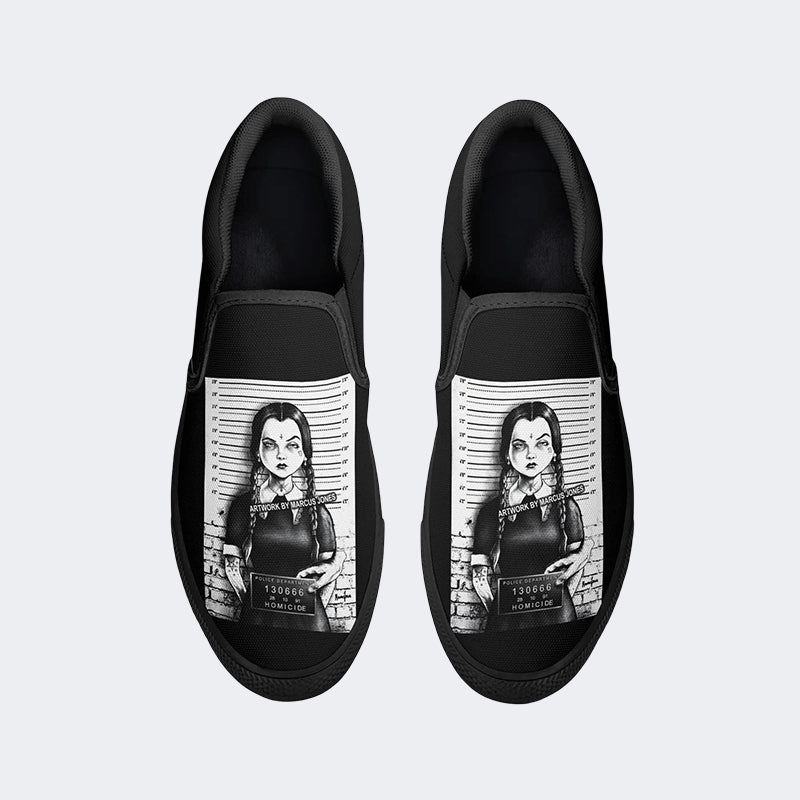 Unisex Horror Print - Slip On Shoes