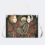 Mushroom Skeleton Lovers Print Handbag Factory Direct Sales