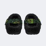 Green Zombie Swirl - Fur Lined Slippers/Sandals