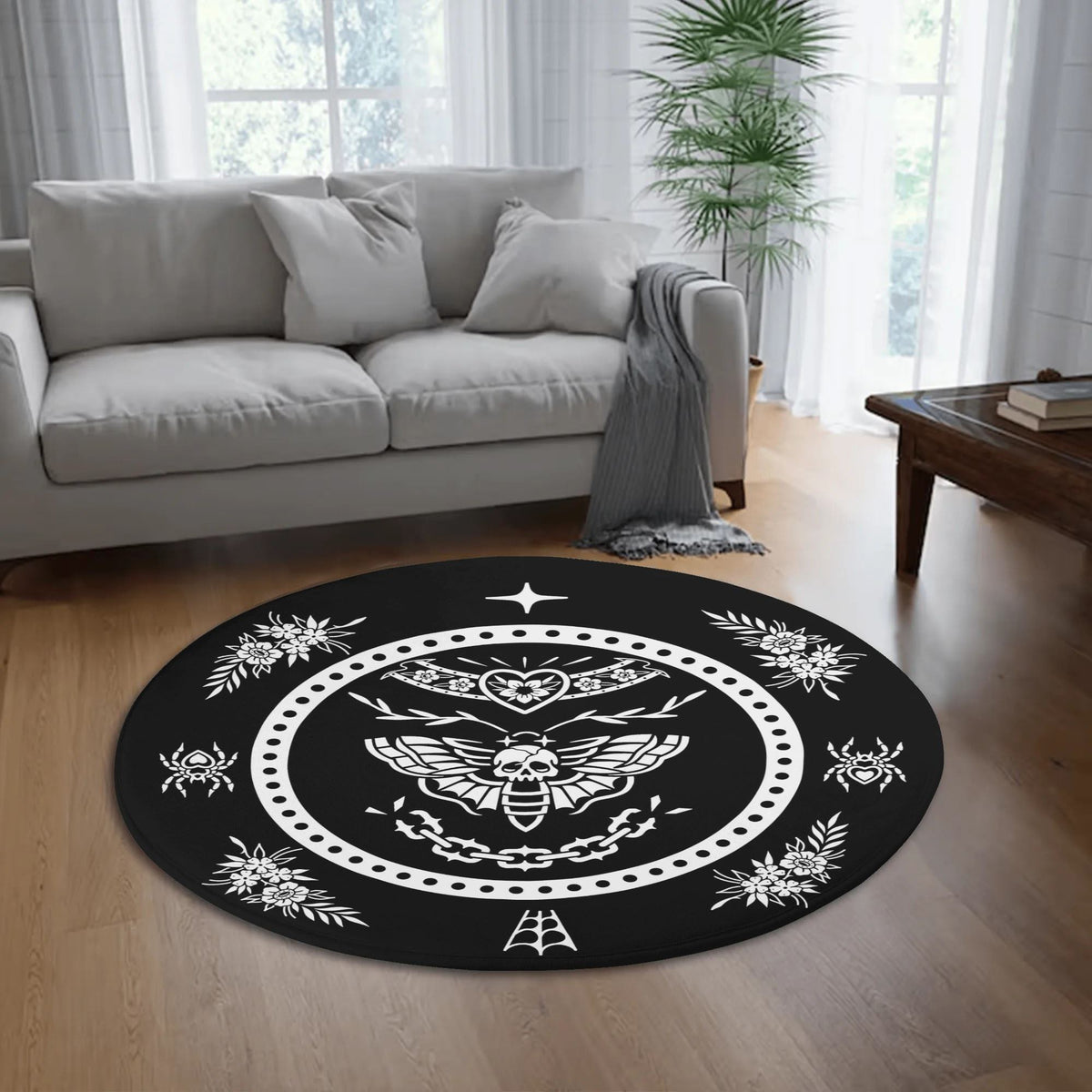 Death Moth Vintage Print - Floor Mat