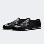 Unisex Retro Tattooed Girl Graveyard Skull Punk Print - Slip On Shoes