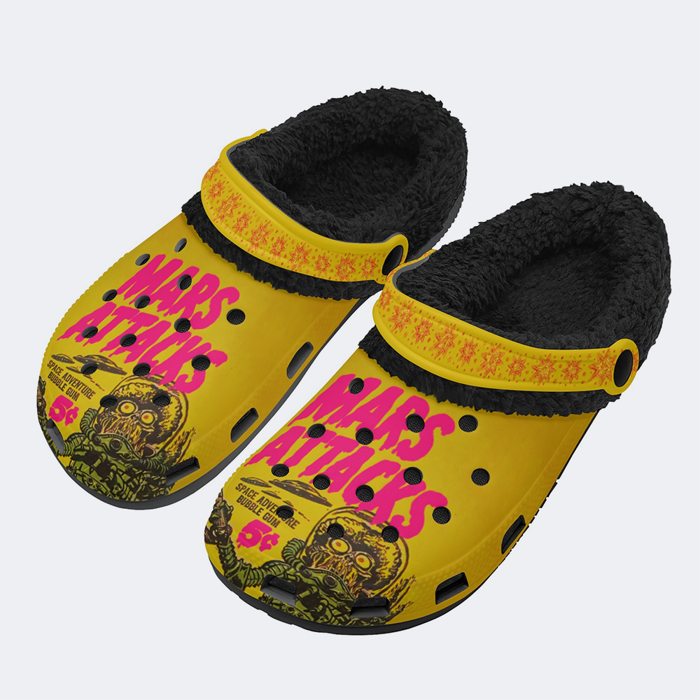 Unisex Horror Print - Fur Lined Slippers