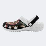 Tiger And Crocodile Print - Fur Lined Slippers/Sandals