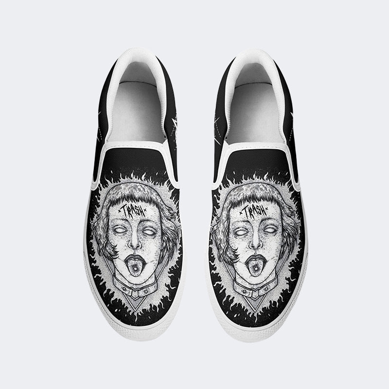 Unisex Horror Print - Slip On Shoes