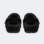 Gothic Occult Snake White Rose - Fur Lined Slippers/Sandals