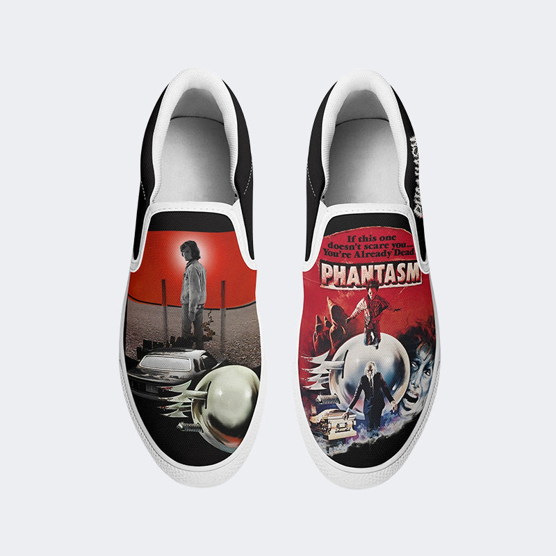 Vintage Graphic Print - Slip On Shoes