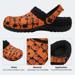 Gothic Jack Lantern - Fur Lined Slippers/Sandals