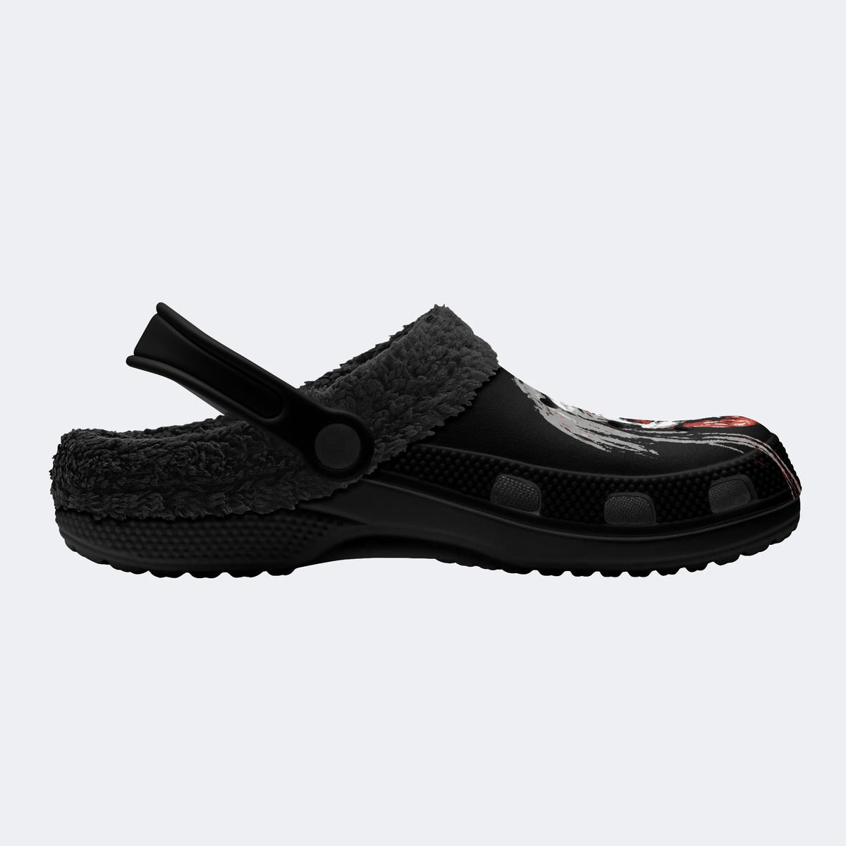 Blood Mouth Bat Skull - Fur Lined Slippers/Sandals