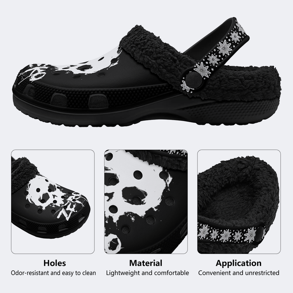 Zero Skull Art Classic - Fur Lined Slippers/Sandals