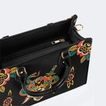 Crown With Snake And Sword - Leather Handbag