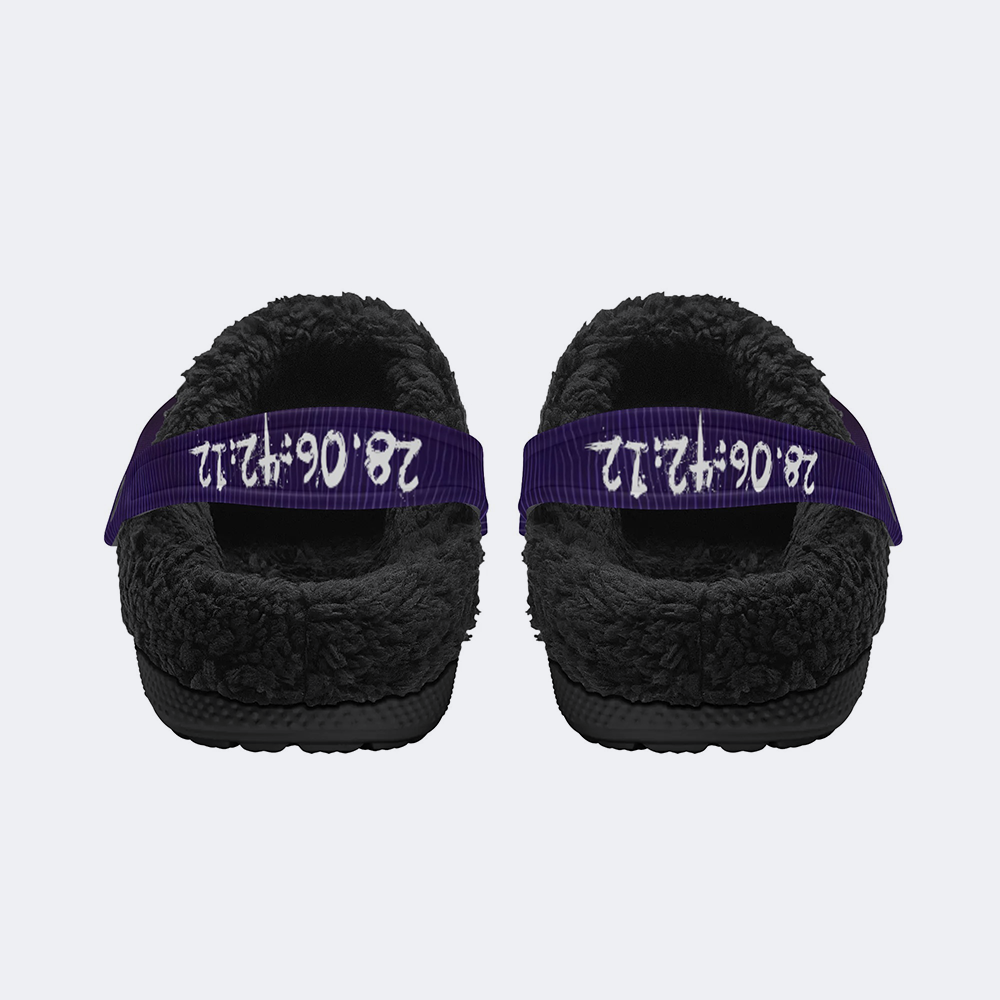 Unisex 28:06:42:12 Art Print - Fur Lined Slippers/Sandals