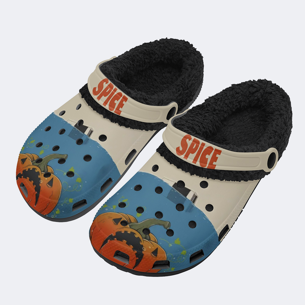 Halloween Print - Fur Lined Slippers