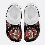 Traditional Shark Vintage Print - Fur Lined Slippers/Sandals