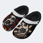 Unisex Horror Print - Fur Lined Slippers/Sandals