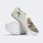 Unisex Skull&Figure&Rose Print - Slip On Shoes