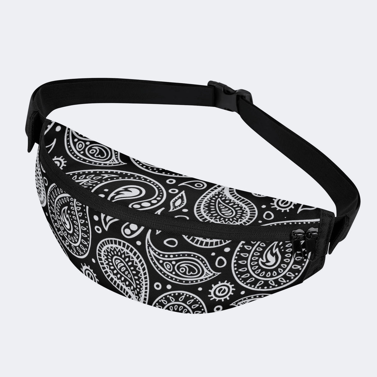 Black White Paisley Pattern - Fanny Package