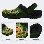 Evil Pumpkin Skeleton - Fur Lined Slippers/Sandals