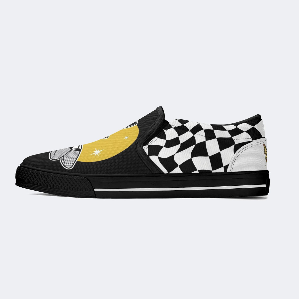 Art Person Skull Print - Slip On Shoes