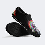 Love Is The Answer Skull Print - Slip On Shoes