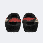 Gothic Red Mushroom - Fur Lined Slippers/Sandals
