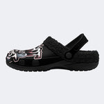 Spooky Ghost Script - Fur Lined Slippers/Sandals