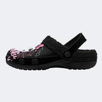 Gothic Pink Ghost - Fur Lined Slippers/Sandals